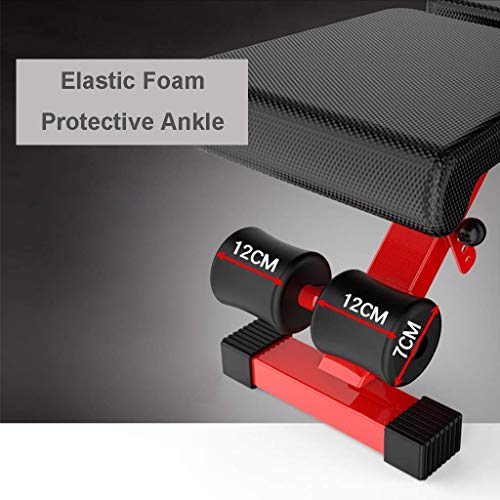 JLDN Multifunción Banco de Pesas Ajustable, Banco Musculacion Plegable Banco Abdominales Inclinado Press Banca Levantamiento de Pesas y Entrenamiento de la Fuerza para Home Gym,Black