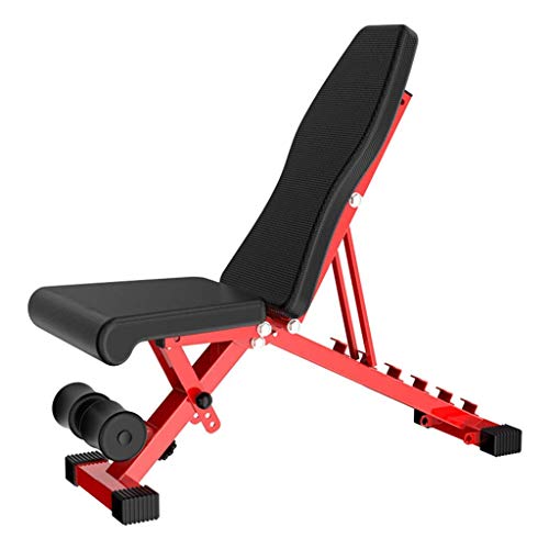 JLDN Multifunción Banco de Pesas Ajustable, Banco Musculacion Plegable Banco Abdominales Inclinado Press Banca Levantamiento de Pesas y Entrenamiento de la Fuerza para Home Gym,Black