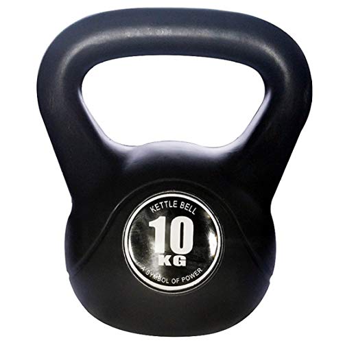 JLDN Neopreno Pesa Rusa Fitness, Kettlebell portátil Antideslizante asa, Kettlebells fisicoculturismo Entrenamiento con Pesas para Gimnasio en casa o Set Crossfit Entrenamientos,Black_6Kg