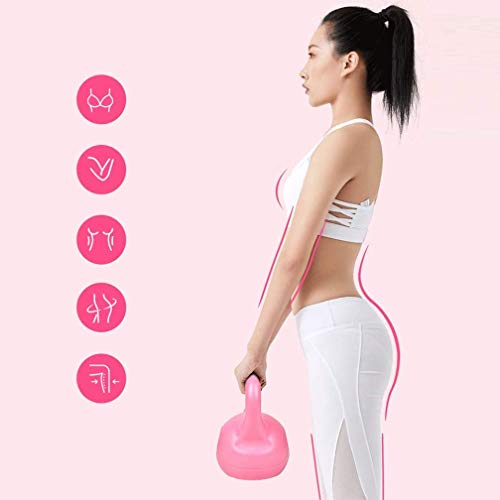 JLDN Neopreno Pesa Rusa portátil, Kettlebell Antideslizante con Revestimiento de Neopreno fisicoculturismo Entrenamiento Kettlebells con Pesas para Ballistic, Core, Entrenamiento con Pesas,Pink_6Kg