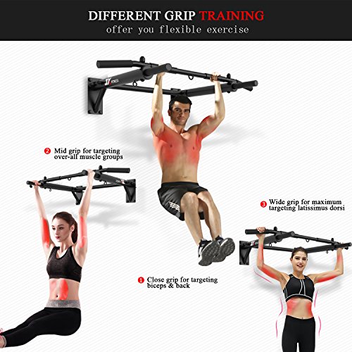 JX FITNESS Barras de Dominadas Pared, Wall Pull Up Bar Barra de Tracción, Boxeo TRX Entrenamiento y Resistencia Training, Multifuncional Workout Bar