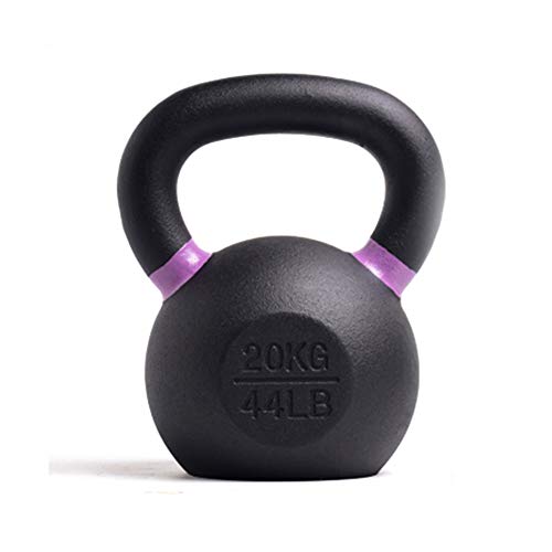 Kettlebells HUAHUA Fitness Pesas Rusas De Hierro Fundido, 20 kg / 44.1lb, Inicio Gimnasio De Fitness Interiores Y Exteriores Equipo De Entrenamiento De La Fuerza, Negro