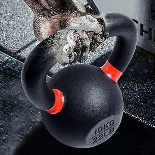 Kettlebells HUAHUA Fitness Pesas Rusas De Hierro Fundido, 20 kg / 44.1lb, Inicio Gimnasio De Fitness Interiores Y Exteriores Equipo De Entrenamiento De La Fuerza, Negro