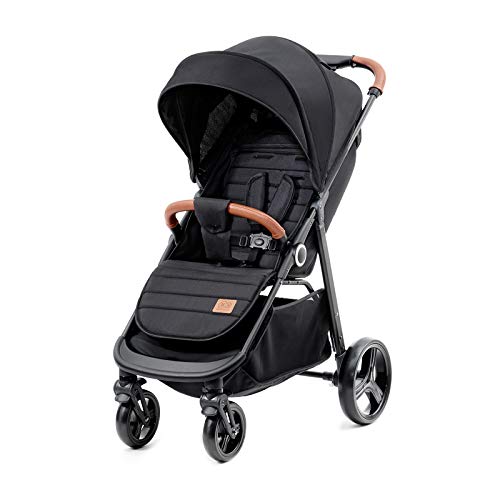 Kinderkraft Silla de Paseo GRANDE, Capota Desplegable, Niños Hasta 15 kg, Negro