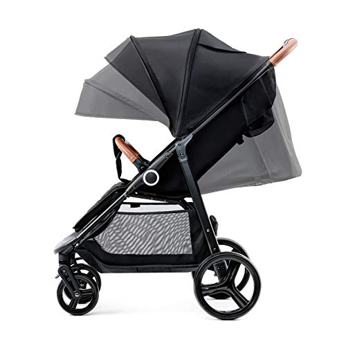 Kinderkraft Silla de Paseo GRANDE, Capota Desplegable, Niños Hasta 15 kg, Negro