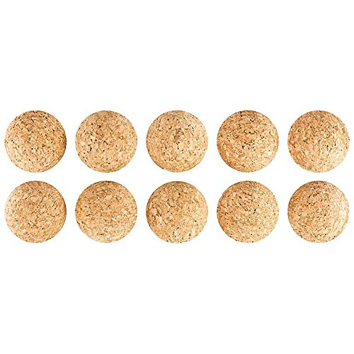 Kork-Deko Conjunto de 10 Bolas de Corcho (Bolas de Kicker de Corcho), Corcho Natural, diámetro = 3,5 cm | Naturales, Muy silenciosas (futbolín, Bola de Kicker, Bolas para futbolines, 10 Piezas)