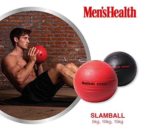 La Pelota de Entrenamiento para Hombre Health Power Slam Ball para Crossfit y Entrenamiento Funcional Son Ejercicios con la Pelota Slam, Negro