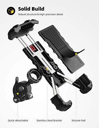 Lamicall Soporte Movil Bicicleta, Soporte Motocicleta - Universal Rotación 360° Soporte Manillar para Phone 11 Pro MAX, XS MAX, XR, X, 8, 7, 6S, Samsung S10 S9 S8 S7, Huawei, 4.7-6.8" Smartphones