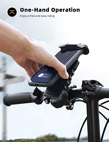 Lamicall Soporte Movil Bicicleta, Soporte Motocicleta - Universal Rotación 360° Soporte Manillar para Phone 11 Pro MAX, XS MAX, XR, X, 8, 7, 6S, Samsung S10 S9 S8 S7, Huawei, 4.7-6.8" Smartphones