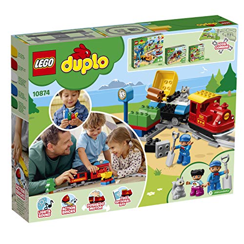 LEGO DUPLO Trains - Tren de Vapor, Juguete Educativo de Aprendizaje de Codificación con Muñecos y Locomotora para Niños y Niñas de 2 a 5 Años, Complementable con APP (10874) , color/modelo surtido