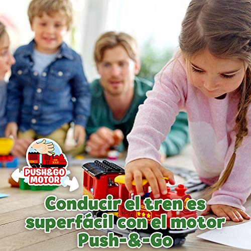 LEGO DUPLO Trains - Tren de Vapor, Juguete Educativo de Aprendizaje de Codificación con Muñecos y Locomotora para Niños y Niñas de 2 a 5 Años, Complementable con APP (10874) , color/modelo surtido