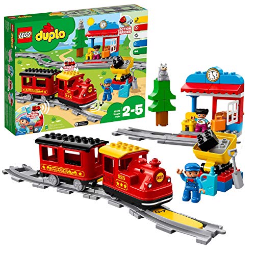 LEGO DUPLO Trains - Tren de Vapor, Juguete Educativo de Aprendizaje de Codificación con Muñecos y Locomotora para Niños y Niñas de 2 a 5 Años, Complementable con APP (10874) , color/modelo surtido