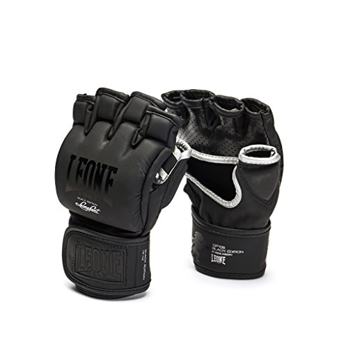 LEONE 1947 Black Edition - Guantes de MMA Unisex para Adulto, Unisex Adulto, GP105, Negro, L