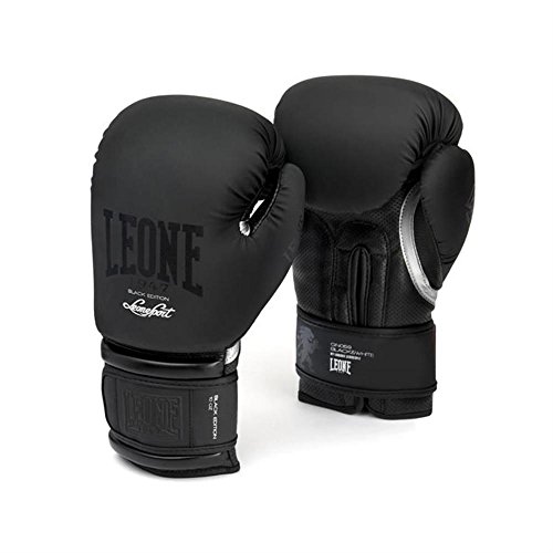 LEONE 1947 GN059 Guantes de Boxeo, Unisex – Adulto, Negro, 12OZ