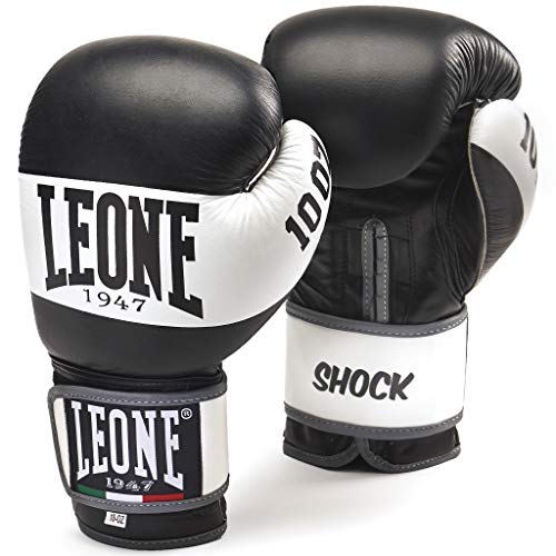 LEONE 1947 Shock Guantes de Boxeo, Unisex Adulto, Shock, Negro