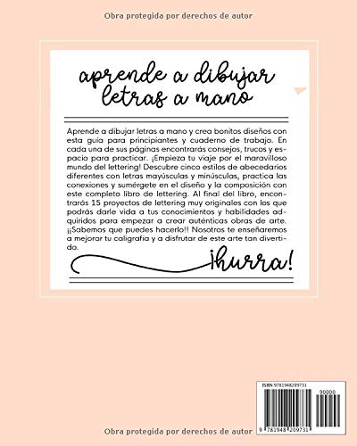 Lettering y caligrafía moderna: Una  guía para principantes: Aprende hand lettering y brush lettering