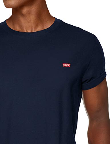 Levi's SS Original Hm tee Camiseta, Azul (Cotton + Patch Dress Blues 0017), Large para Hombre