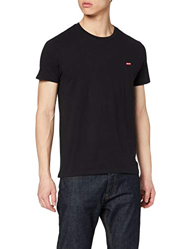 Levi's SS Original Hm tee Camiseta, Negro (Cotton + Patch Black 0009), Large para Hombre