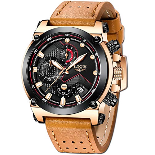 LIGE Relojes Hombre Militar Deportes Cronógrafo Hombre Negocio Analogicos Cuarzo Relojes