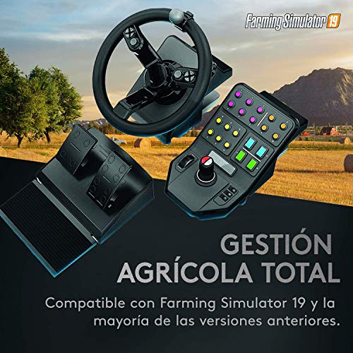 Logitech G Saitek Paquete de Equipo Pesado, Volante 900 Grados, +38 Botones Asignables, Dos Palancas Analógicas, USB, PC/Mac, color Negro