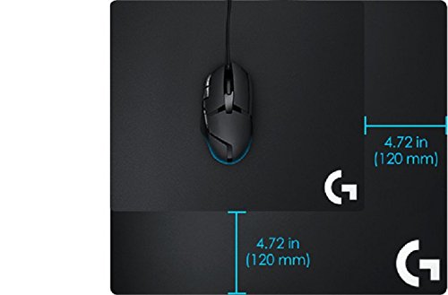 Logitech G640 Alfombrilla de Ratón Gaming de Tela, para Ratón con Cable o Inalámbrico, 460 x 400mm, Grosor 3mm, PC/Mac, Negro