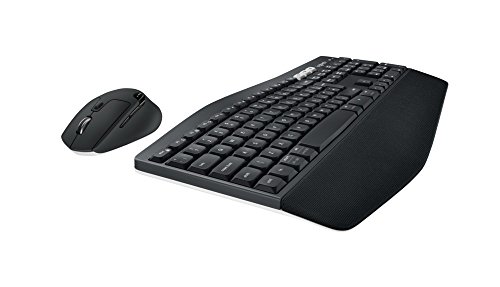 Logitech MK850 Combo Teclado y Ratón Multidispositivos, 2.4 GHz/Bluetooth, Estructura Curvada, Ratón Inalámbrico,12 Botones Programables,Batería de hasta 3 Años,PC/Mac,Disposición QWERTY Español,Negro