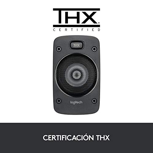 Logitech Z906 5.1 Sistema de Altavoces Sonido Envolvente THX, Certificado Dolby&DTS, 1000 W de Pico, Multi-Dispositivos, Entradas Audio Múltiples, Enchufe EU, PC/PS4/Xbox/TV/Móvil/Tablet