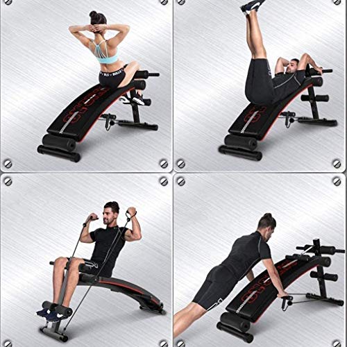 LSYOA Ajustable Banco De Pesas, Plegable Abdominales Banco Multifuncional Banco de ejercicios Entrenamiento Abdominal Banco Abdominales, para Ejercicio de Cuerpo Completo, Banco de Entrenamiento,Black