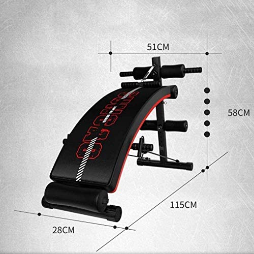 LSYOA Ajustable Banco De Pesas, Plegable Abdominales Banco Multifuncional Banco de ejercicios Entrenamiento Abdominal Banco Abdominales, para Ejercicio de Cuerpo Completo, Banco de Entrenamiento,Black