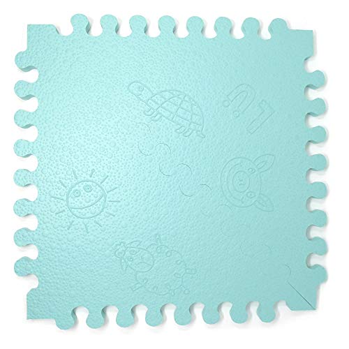 LuBabymats - Alfombra puzzle infantil para bebés de Foam (EVA), suelo extra acolchado para niños, color Mint