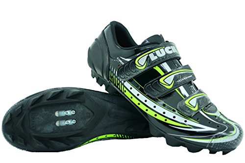 LUCK Zapatilla de Ciclismo Master, con Suela de Carbono y Triple Tira de Velcro para una sujeción (41 EU)