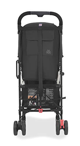 Maclaren Quest arc Silla de paseo - ligero, manillar unido, para recién nacidos hasta los 25kg, Asiento multiposición, suspensión en las 4 ruedas, Negro/Blanco Raya