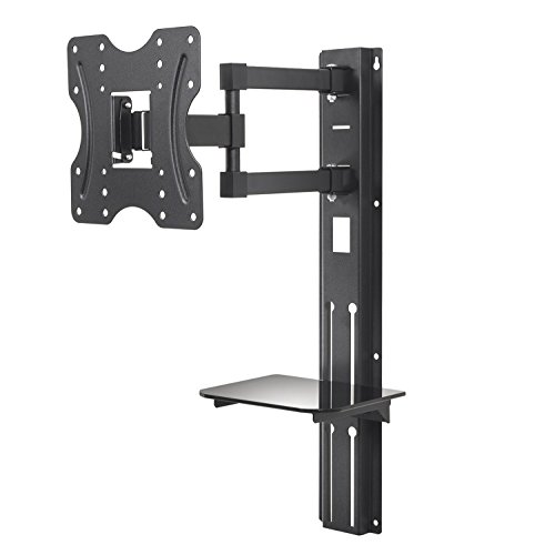 Maclean MC771-MC772 - Soporte de Pared para Pantalla con Estante para DVD (23"- 42")