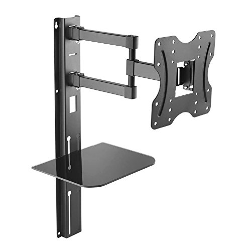 Maclean MC771-MC772 - Soporte de Pared para Pantalla con Estante para DVD (23"- 42")