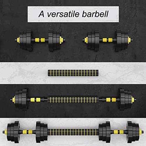 Mancuerna Mancuernas Dumbbell Dumbbells Ajustable con mancuernas de peso libre revestido de goma Conjunto muscular mancuernas Home Fitness Equipment Barra 20 kg Entrenamiento Corporal Mancuernas Dumbb