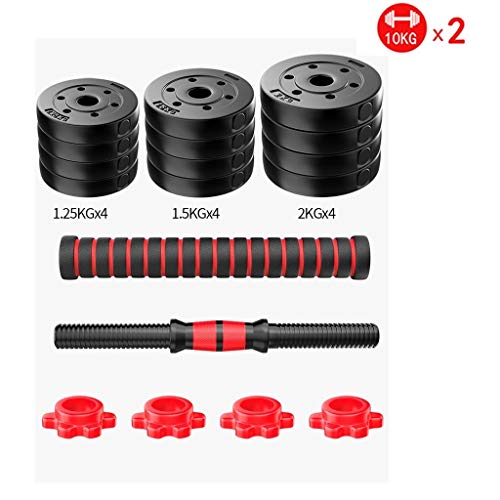 Mancuerna Mancuernas Dumbbell Dumbbells Mancuerna ajustable Conjunto grande de 20 kg / 44lb mancuerna for Training con conector for formar Barra hermoso y duradero Mancuerna Mancuernas Dumbbell Dumbbe