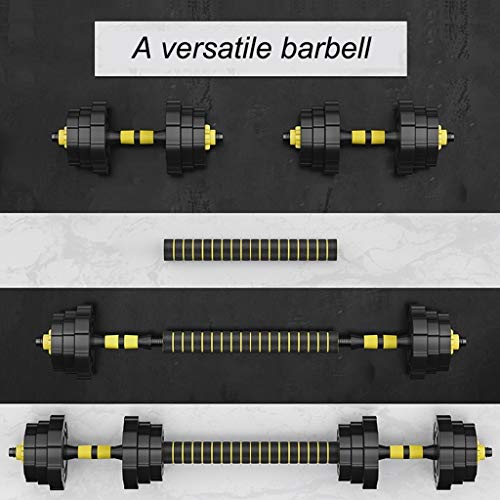 Mancuerna Mancuernas Dumbbell Dumbbells Mancuernas ajustables con mancuernas de peso libre revestido de goma Conjunto muscular mancuernas Home Fitness Equipment Barbell Entrenamiento Corporal 20kg Man