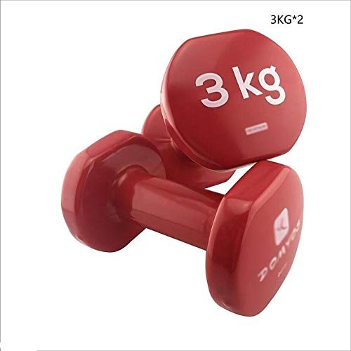 Mancuerna Mancuernas Dumbbell Dumbbells Señoras pequeños mancuernas mancuernas de goma que forma la fuerza muscular del interior 2kg de fitness for principiantes Equipo Par Mancuerna Mancuernas Dumbbe