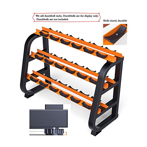 Mancuerna Rack Comercial Juego de Mancuernas máquina Profesional de Soporte de Almacenamiento mancuerna Gimnasio de los Hombres caseros mancuerna Rack (Color : Orange, Size : 135 * 55 * 92CM)