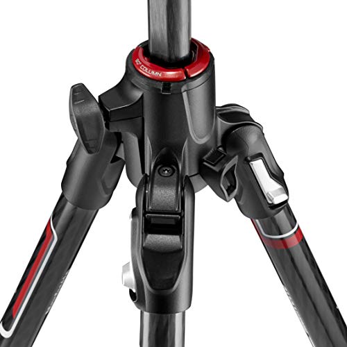 Manfrotto MKBFRC4GTXP-BH Befree - Trípode GT XPRO (rótula Central 496, Sistema de Bloqueo M, Columna 90 de Grados, Zapata 200PL-PRO para DSLR y CSC con Objetivo Largo, Macro, Fibra de Carbono)