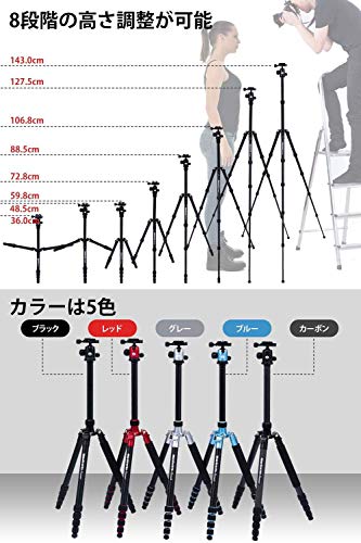 Manfrotto MKELES5CF-BH - Trípode Element Traveller pequeño con rótula de Bola, Fibra de Carbono