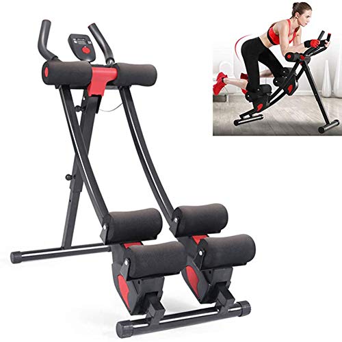 Máquina de Entrenamiento para Abdominales Y Abdominales, Entrenamiento De Abdominales Plegable Entrenamiento de Fuerza en El Gimnasio Casa Equipo para Ejercicios Abdominales con Pantalla LCD