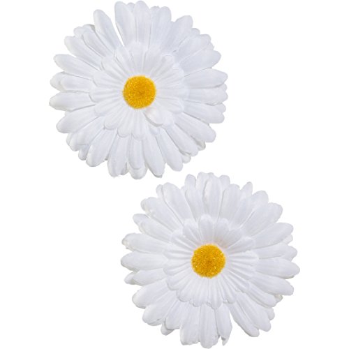 Margeriten pelo flores hippie Solapa Juego 2 Flores blumenanstecker Flower Power de los años setenta Flores Clips margaritas pelo joyas fiesta temática Flores de joyas Carnaval Disfraces accesorios