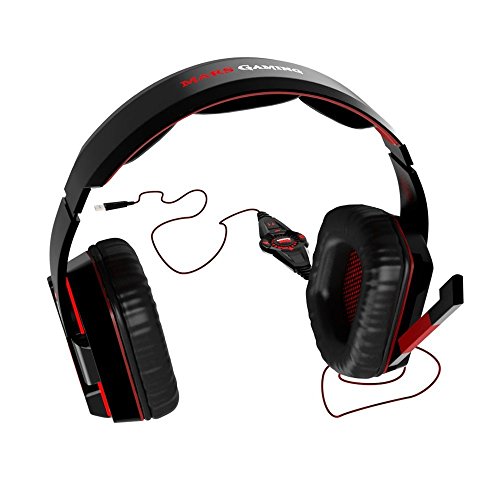 Mars Gaming MH4V2 - Auriculares gaming (surround 7.2, iluminación LED, drivers neodimio 50mm con vibración, drivers Sensus, micrófono plegable, cancelación de ruido, caja de control, USB, PC / PS4)