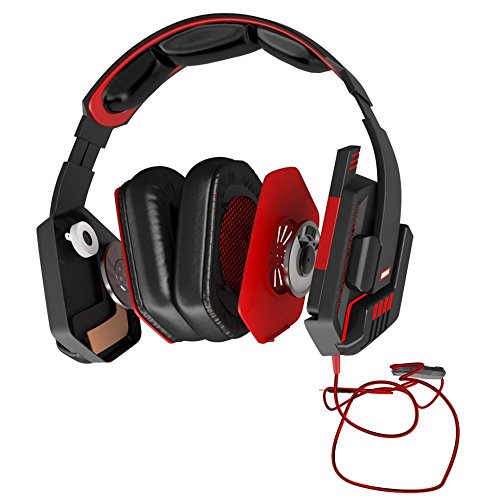 Mars Gaming MH4V2 - Auriculares gaming (surround 7.2, iluminación LED, drivers neodimio 50mm con vibración, drivers Sensus, micrófono plegable, cancelación de ruido, caja de control, USB, PC / PS4)