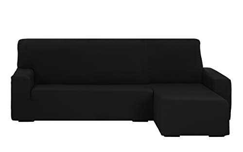 Martina Home Tunez Funda Sofá para Chaise Longue, Tela, Negro, Brazo derecho corto