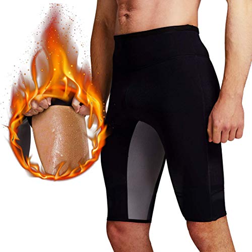 Martiount Pantalones de Sauna para Hombre Rutina de Ejercicio Pantalones Body Shaper Pantalones Cortos de Neopreno Que Adelgaza de la Pérdida de Peso Pantalones Slim Gym Tummy Fat Burner Fitness L