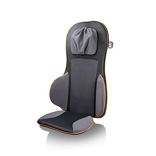 Medisana 88939 MC 825 - Cojín de asiento de masaje con acupresión, masaje de cuello, función calor, 3 intensidades, función luz roja, con mando a distancia para espalda y cuello