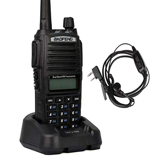 Mengshen Walkie Talkie UV-82 Two Way Radio Tiene Capacidad Más Potente Que Otros Dual-Band 136-174/400-520 MHz FM Ham Radio Transceptor Interphone Rango Largo + Dual PTT Auricular, BF UV 82