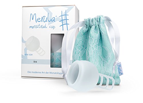 Merula Cup ice (transparent) - Tamaño único copa menstrual de silicona de grado médico